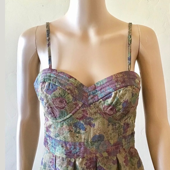 Free People Foiled Tapestry Mini Dress - Picture 2 of 8